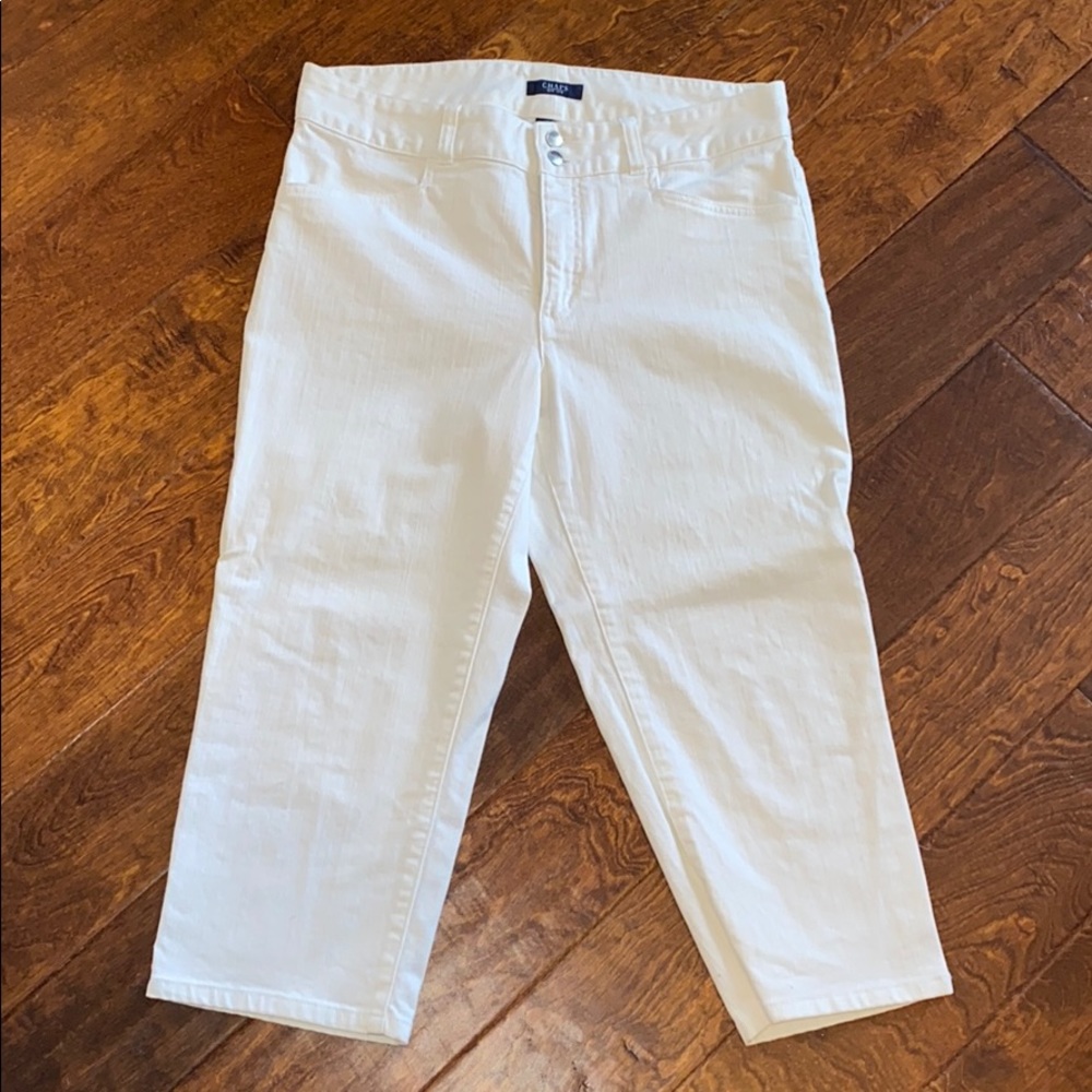 White Denim Capris